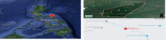 Fig. 1 . Map of the studied spring water of Masuso Spring River at, Goa, Camarines Sur