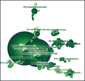 Figure 8. Knowledge maps for the author co-citation analysis.