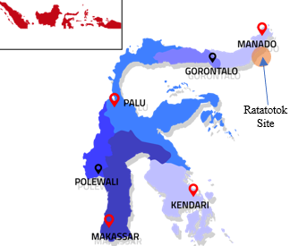 Fig 1a. The situation of Sulawesi Island Map