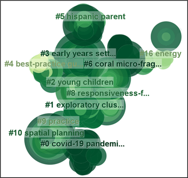 Figure 10. The knowledge maps for the document co-citation analysis.