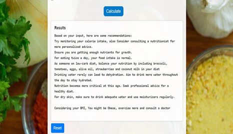 Figure 2: The Recommendations Page