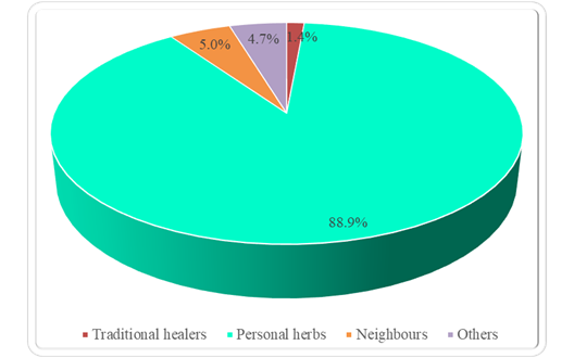 Figure 6: Coping Mechanisms Used in the CHHs to Mitigate Health Problem (n=279)